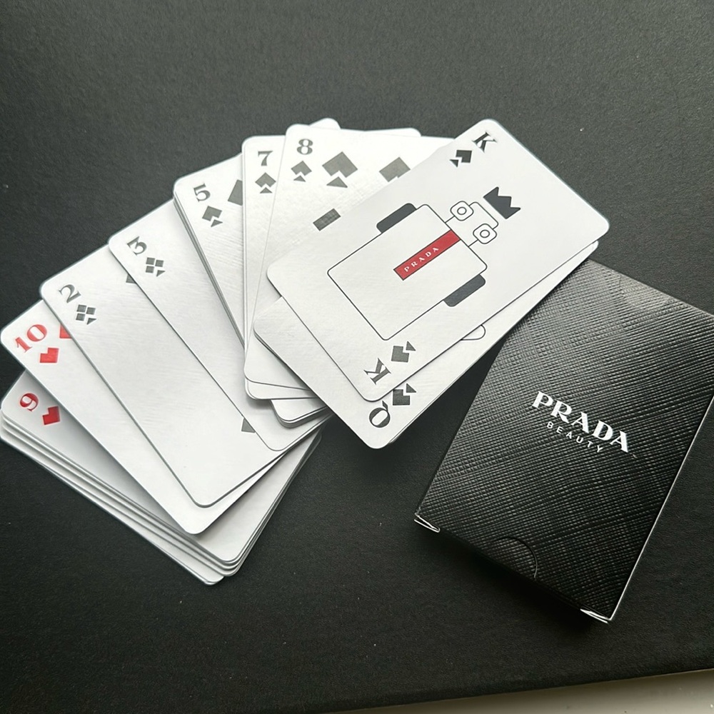 Prada Black and White Playing Cards